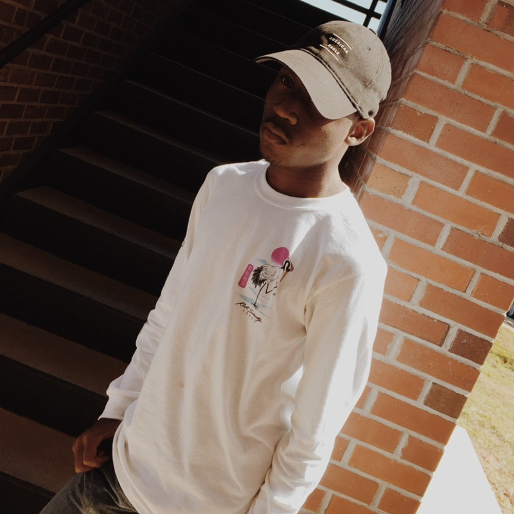 Vintage Cherry Blossom Crane Shirt